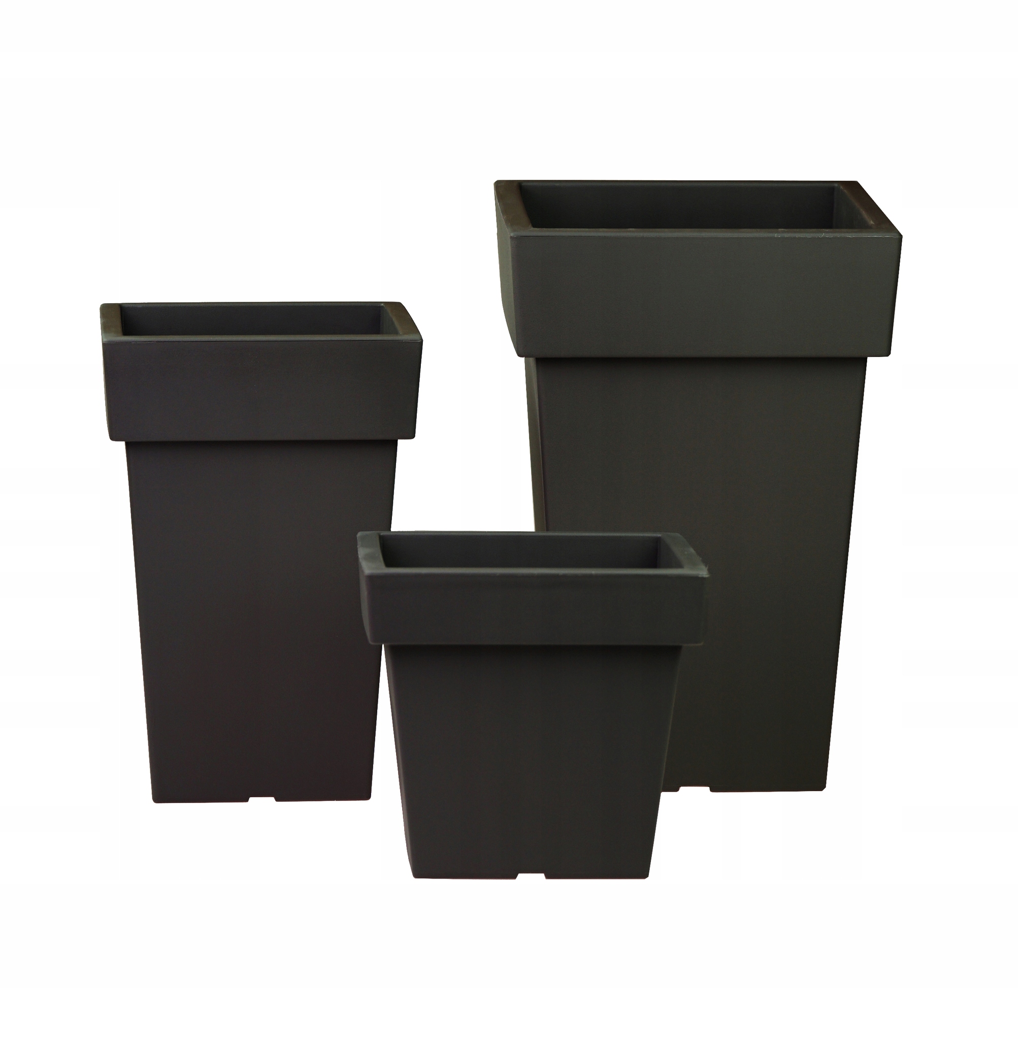 Kvetináč Prosperplast 29 cm x 29 x 44 cm priemer 28,9 cm plast odtiene sivej a striebornej